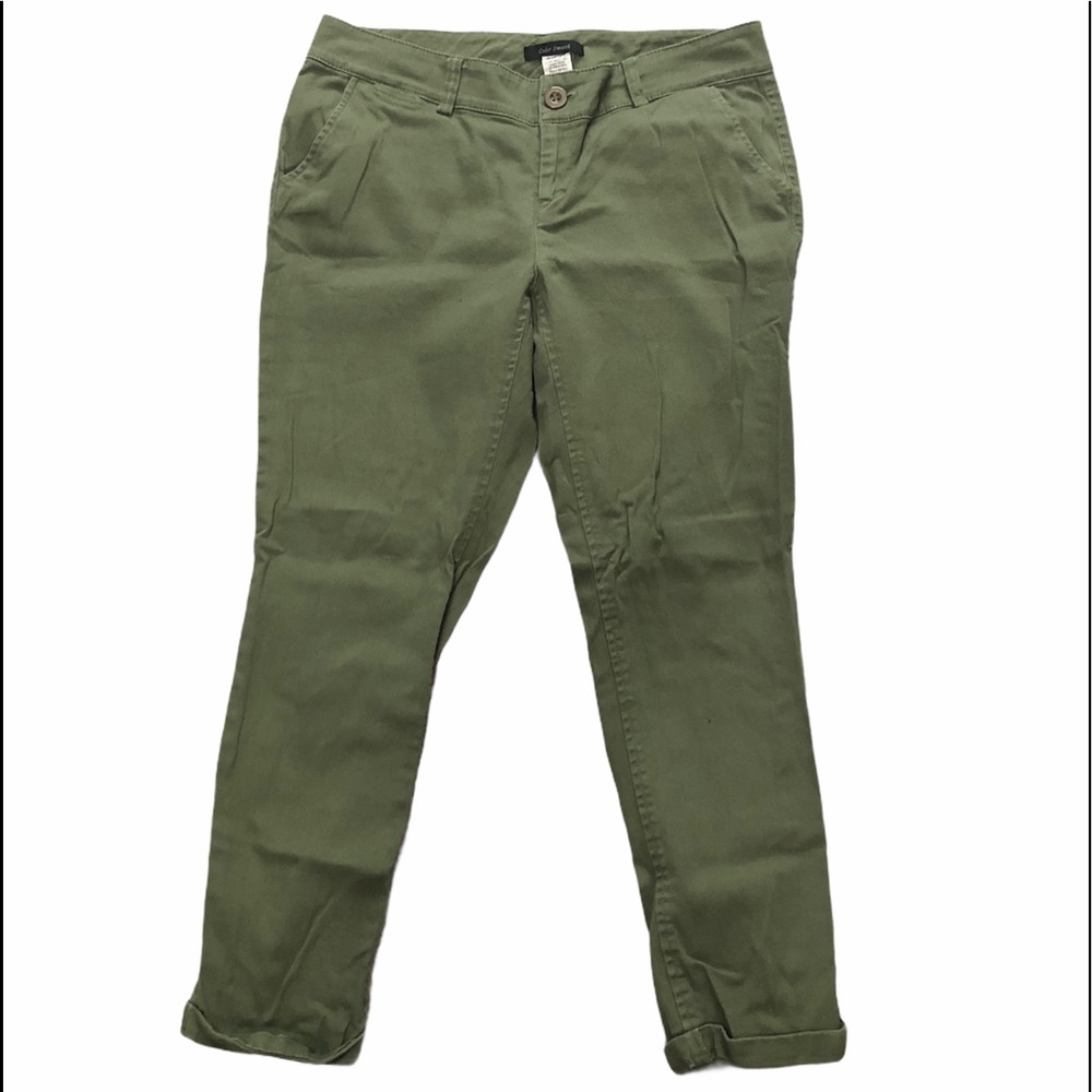 Color Swatch Straight Leg Pants Size Small Green
